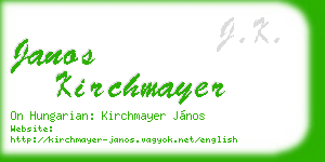 janos kirchmayer business card